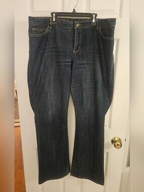 Womens Michael Kors Dark Blue Bootcut Jeans